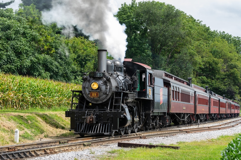One of the best Lancaster Attractions with kids is take a ride on the Strasburg Rail Road.